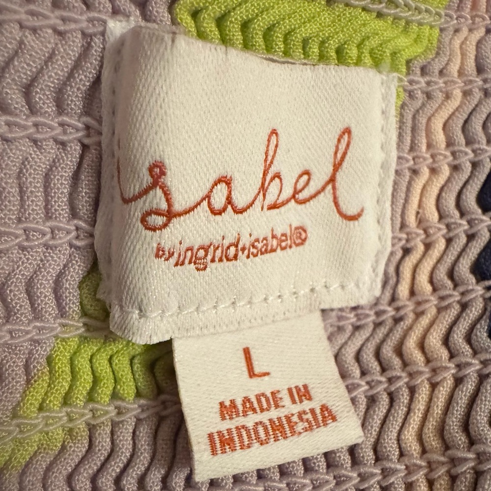 Isabel Maternity by Ingrid+Isabel Women's Maxi  Smocked Back Tie Size Large - Picture 6 of 9